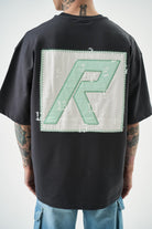 Erkek Numbers Of R Nakışlı Oversize T-Shirt Füme