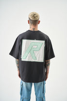 Erkek Numbers Of R Nakışlı Oversize T-Shirt Füme