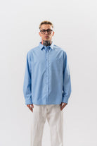 Respire-Erkek Poplin Oversize Gömlek Bebe Mavi-Gömlek-1-Milagron.com