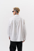 Respire-Erkek Poplin Oversize Gömlek Beyaz-Gömlek-2-Milagron.com