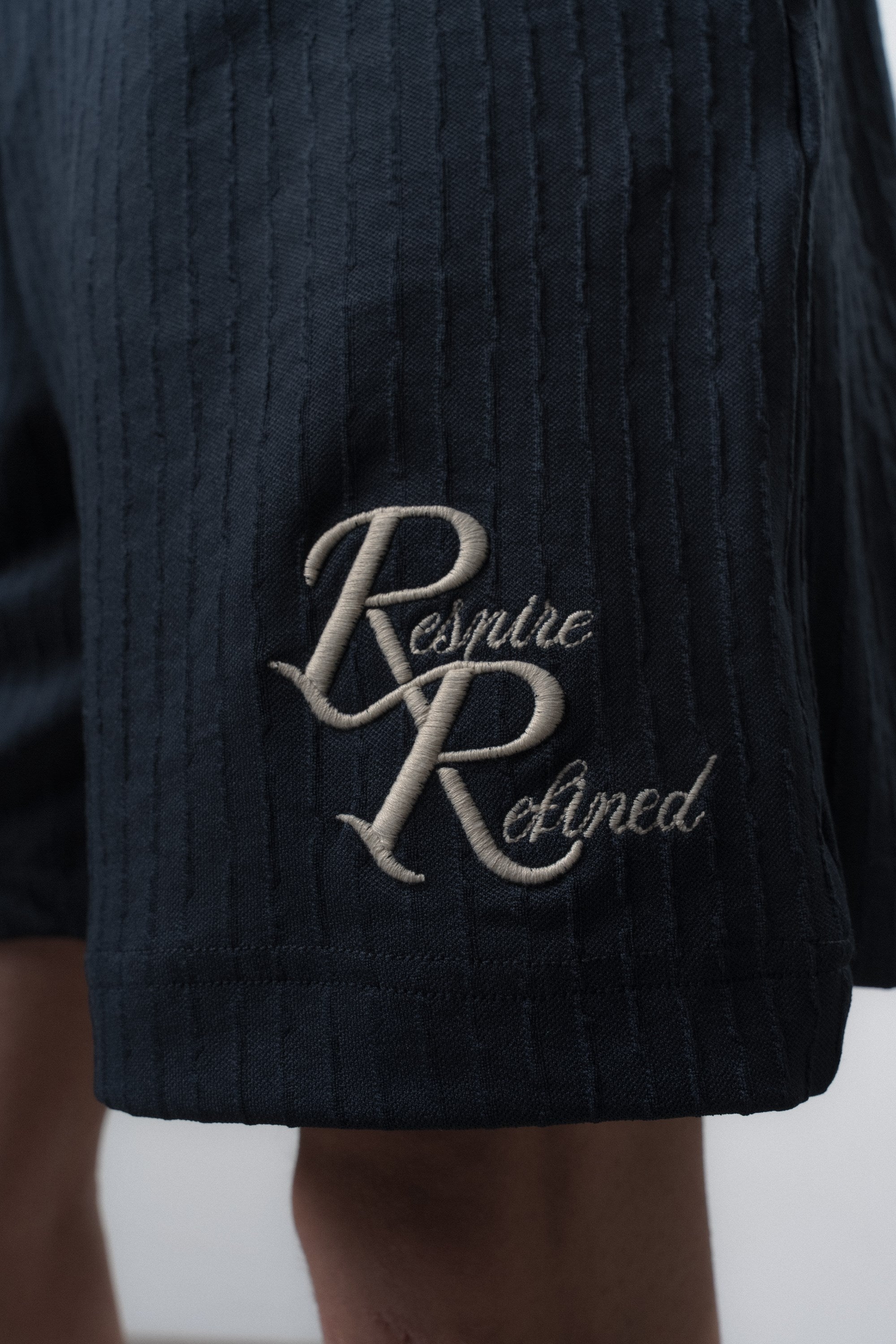 Erkek Respire Relined Yazılı Regular Fit T-Shirt Şort Takım Lacivert