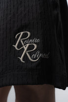 Erkek Respire Relined Yazılı Regular Fit T-Shirt Şort Takım Siyah