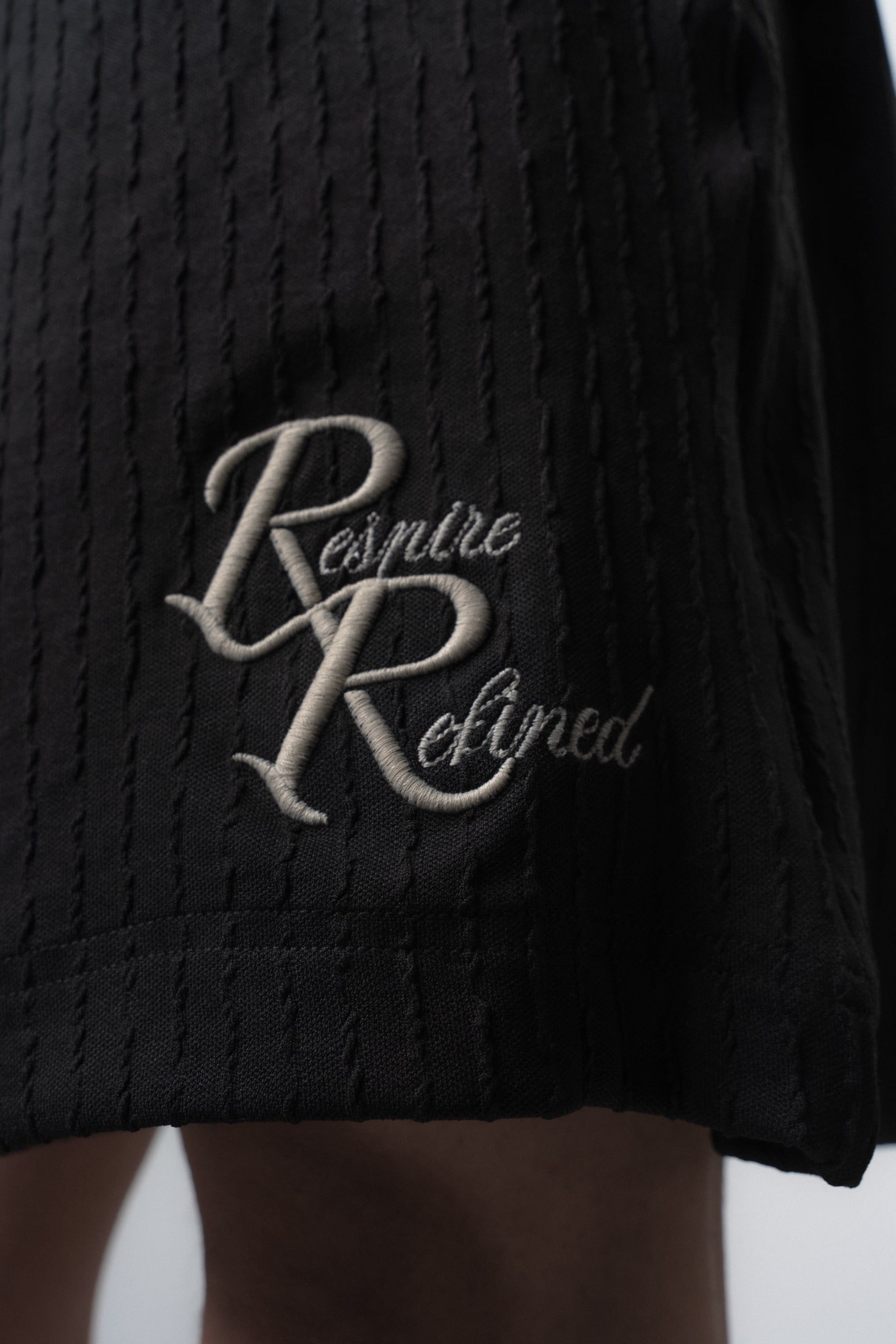 Erkek Respire Relined Yazılı Regular Fit T-Shirt Şort Takım Siyah