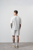 Erkek Route 07 Arma Detaylı Regular Fit T-Shirt Şort Takım Ekru