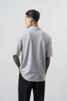 Erkek Senor Yazılı Polo Yaka Regular Fit T-Shirt Gri