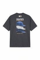 Erkek Shaded Baskılı Oversize T-Shirt Füme