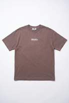 Erkek Shaded Baskılı Oversize T-Shirt Kahve
