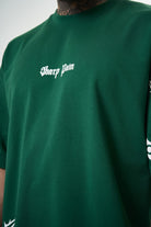 Erkek Sharp Pain Baskılı Oversize T-Shirt Nefti