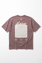 Erkek Sonar Nakış Detaylı Oversize T-Shirt Kahve