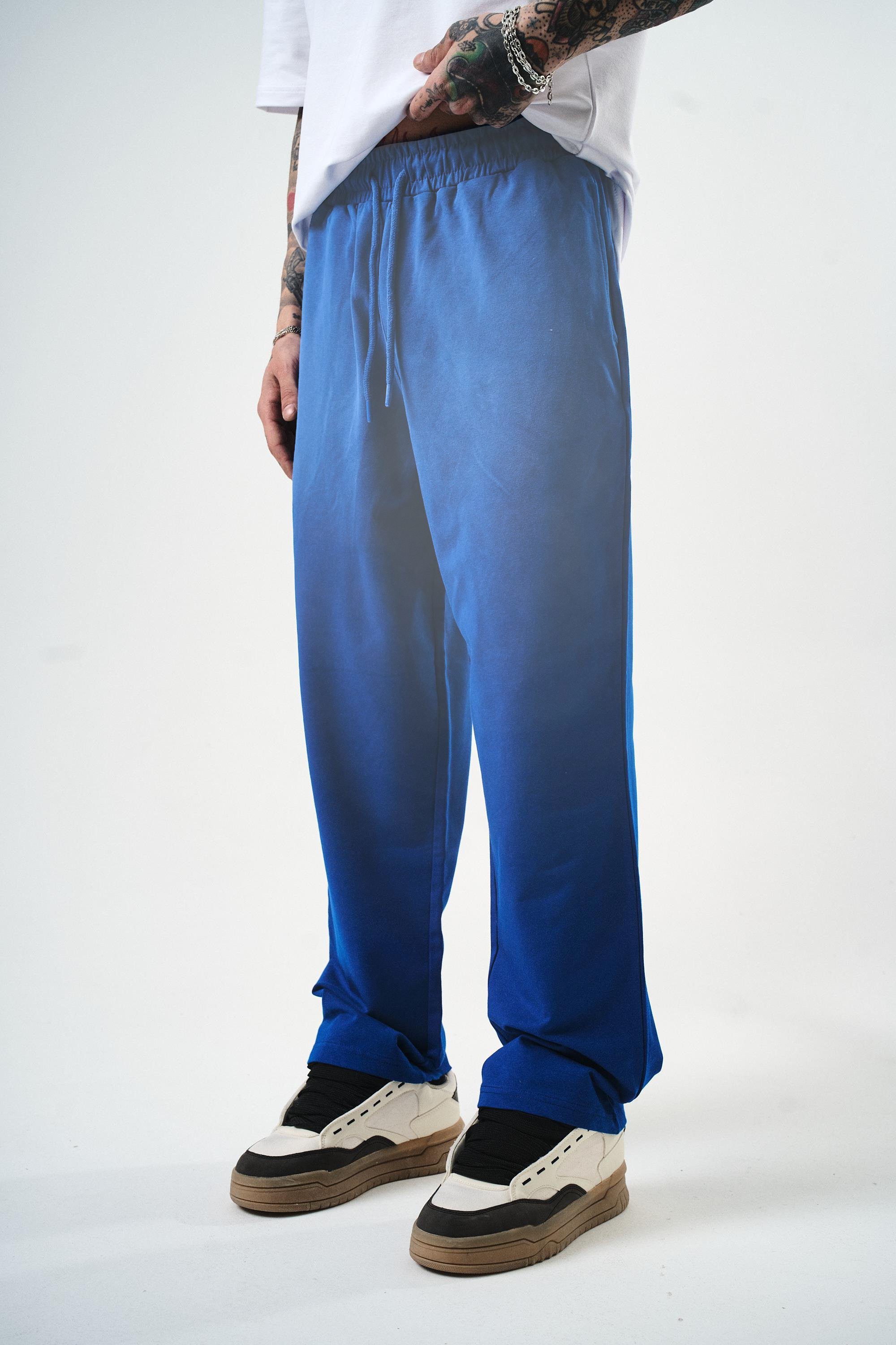 Erkek Sprey Baggy Eşofman Altı Saks