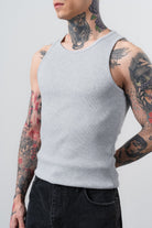 Erkek Tank Top Atlet Gri