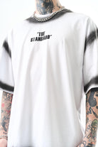 Erkek The Standard Baskılı Oversize T-Shirt Beyaz