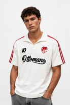 Erkek Türkiye Retro Forma T-Shirt Ekru