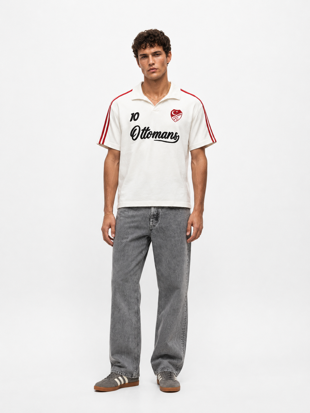 Erkek Türkiye Retro Forma T-Shirt Ekru