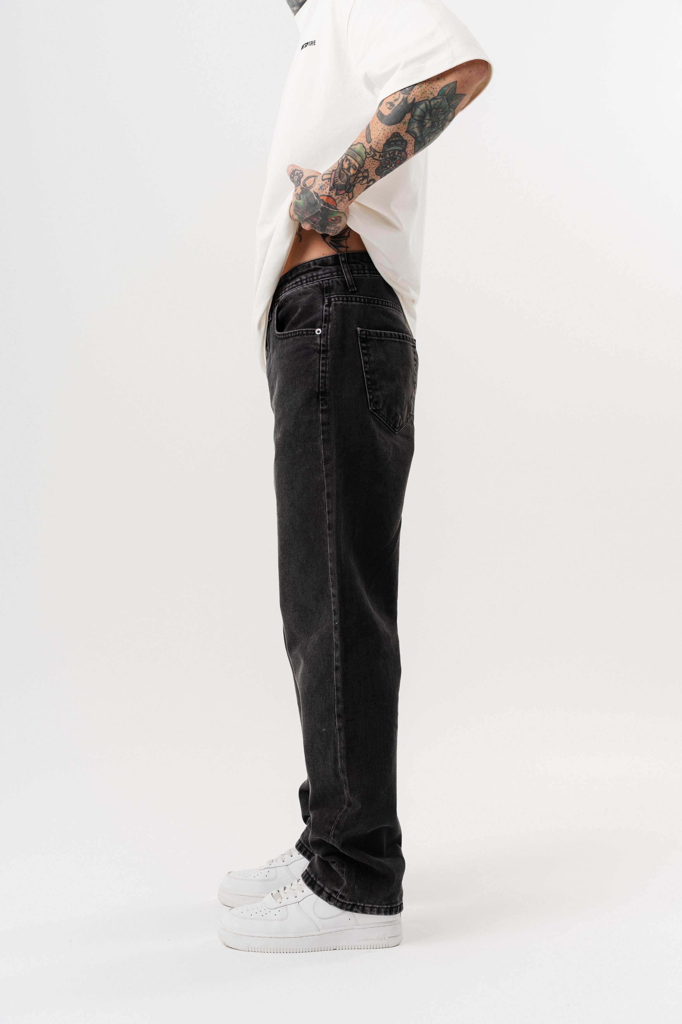 Erkek Washed Baggy Pantolon Antrasit