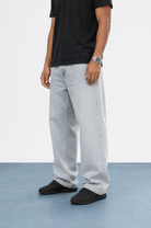 Erkek Washed Baggy Pantolon Buz Mavi