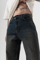 Erkek Washed Baggy Pantolon Tint Mavi