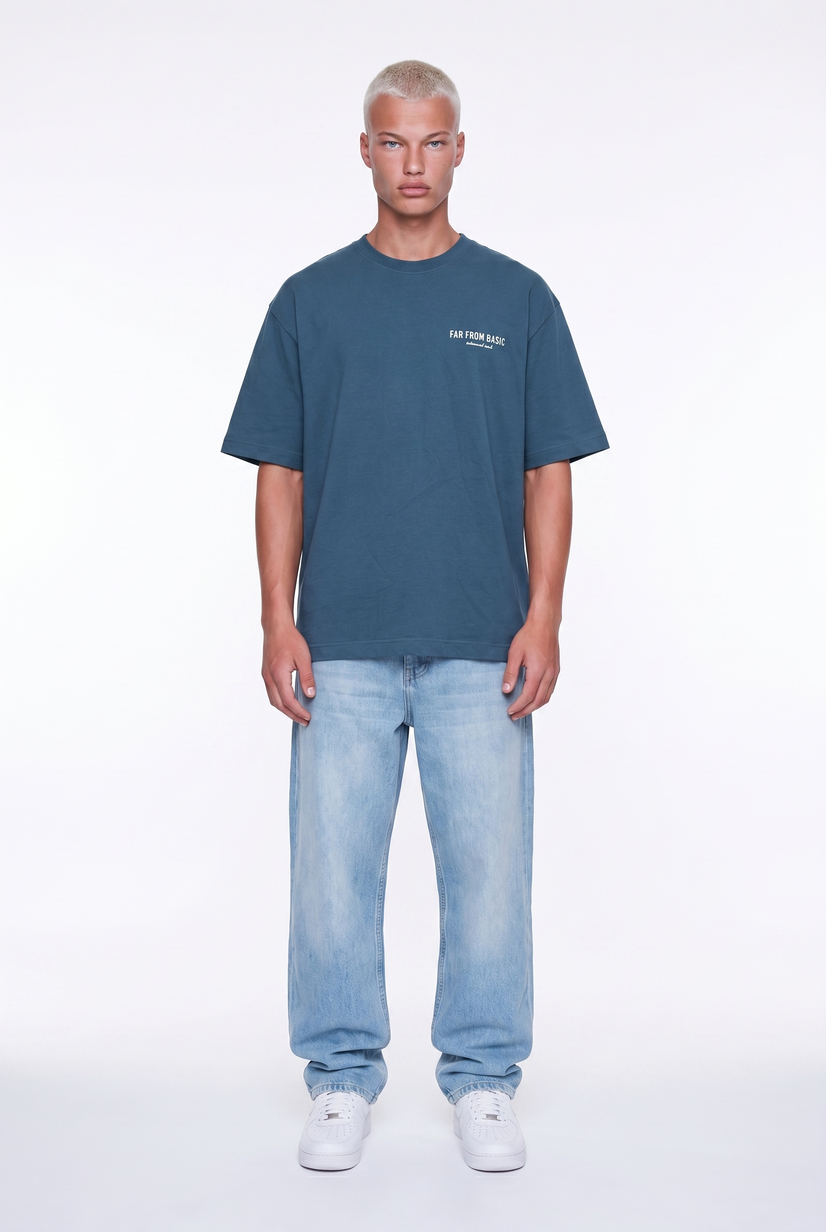 Erkek Respire X Itsbyzey Baskılı Oversize T-Shirt Petrol