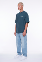 Erkek Respire X Itsbyzey Baskılı Oversize T-Shirt Petrol