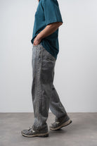 Respire-Erkek Yan Şerit Detaylı Baggy Jean Mavi-Kot Pantolon-3-Milagron.com