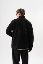 Erkek Ffb Yarım Fermuarlı Oversize Polar Ceket Siyah