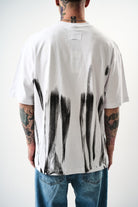 Erkek İMmortal Baskılı Oversize T-Shirt Beyaz