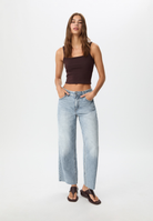 Kadın D96 Straight Crop Jean Buz Mavisi - 0