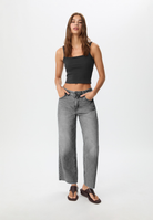 Kadın D96 Straight Crop Jean Gri - 0