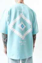 Erkek Memory Baskılı Oversize T-Shirt Bebe Mavi