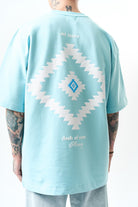 Erkek Memory Baskılı Oversize T-Shirt Bebe Mavi