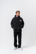 Erkek Mma Baskılı Kapüşonlu Oversize Hoodie Siyah