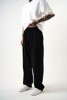 Erkek Müslin Kumaş Baggy Pantolon Siyah