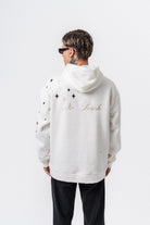 Erkek No Perch Nakışlı Kapüşonlu Oversize Hoodie Ekru