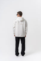 Erkek No Perch Nakışlı Kapüşonlu Oversize Hoodie Ekru