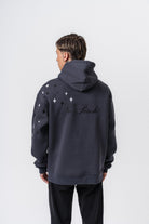 Erkek No Perch Nakışlı Kapüşonlu Oversize Hoodie Füme