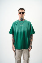 Erkek Res Studio Yazılı Oversize T-Shirt Nefti