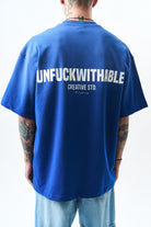 Erkek Unfuckwithable Baskılı Oversize T-Shirt Saks