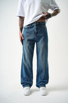 Erkek Washed Baggy Pantolon K.Mavi