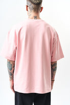Erkek Respire Yazı Detaylı Oversize T-Shirt Somon