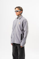 Erkek Zip Oversize Polar Ceket Gri