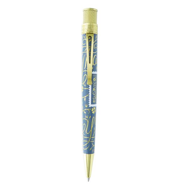 Retro 51-Retro 51 Usps Thank You Stamp Roller Kalem Blue Gray Prr 2259-Roller Kalem-2-Milagron.com