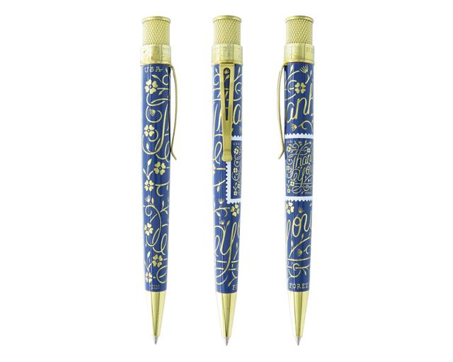 Retro 51-Retro 51 Usps Thank You Stamp Roller Kalem Purple Prr 2258-Roller Kalem-3-Milagron.com