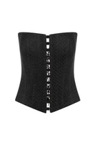 Roccie-Angless Crochet Stretch Mesh Strapless Corset-1-Milagron.com