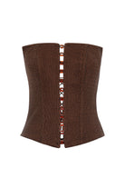 Roccie-Angless Crochet Stretch Mesh Strapless Corset-5-Milagron.com