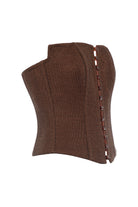 Roccie-Angless Crochet Stretch Mesh Strapless Corset-8-Milagron.com