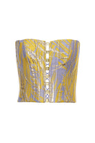 Roccie-Angless Patterned Strapless Corset-Büstiyer-1-Milagron.com