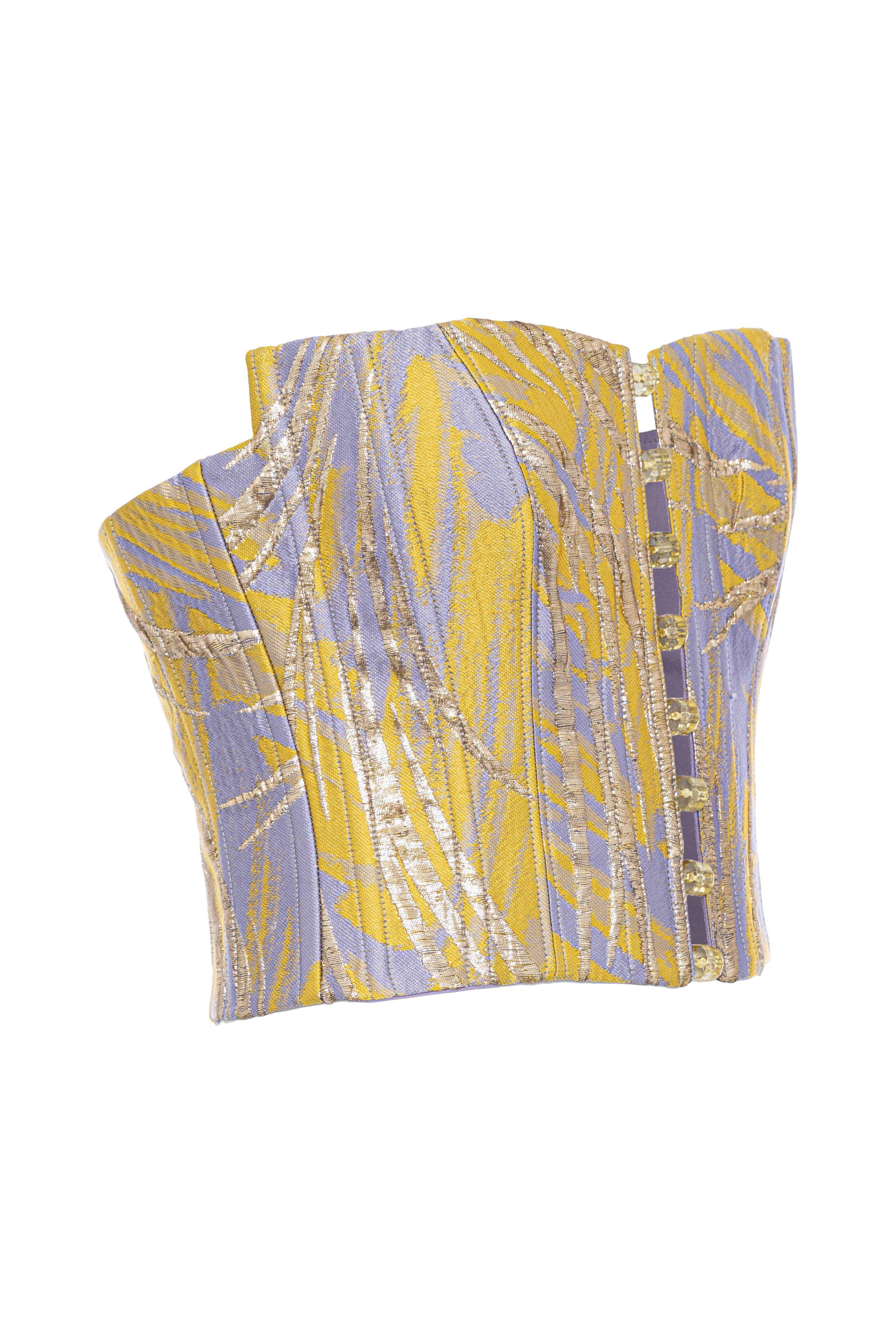 Roccie-Angless Patterned Strapless Corset-Büstiyer-2-Milagron.com