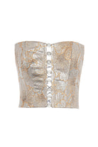 Roccie-Angless Patterned Strapless Corset Grey-Büstiyer-1-Milagron.com