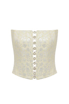 Roccie-Angless Patterned Strapless Corset Yellow-Büstiyer-1-Milagron.com
