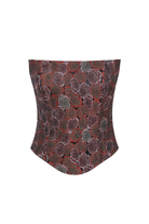 Roccie-Arina Patterned Strapless Corset-Büstiyer-1-Milagron.com